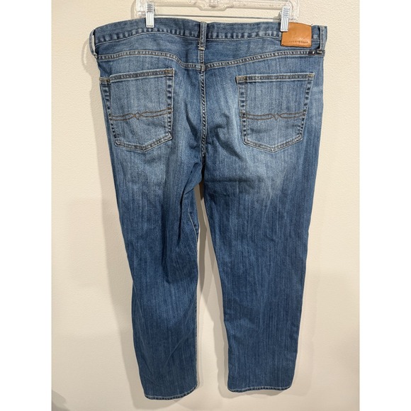 Vtg Lucky Brand 361 Straight Jeans Men's 42x34 Blue Denim Medium Wash 5-Pockets - Picture 2 of 10
